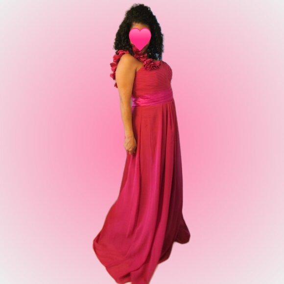 H.S.D Floral One Shoulder Long - Picture 3 of 6